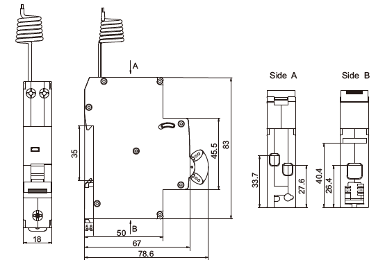 CAL17-40-DPN-RCBO-Boyut
