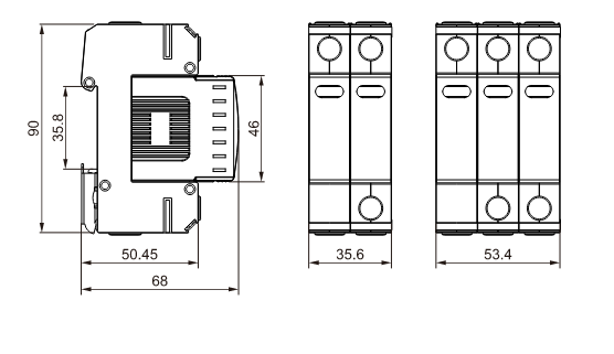 CAU5-T2-40PV-DC-SPD-Boyut