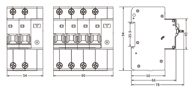 CAL5-63S-RCBO-Boyut